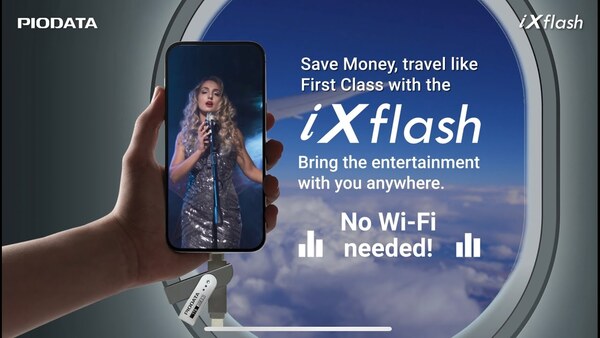 PIODATA iXflash bring the entertainment with you anywhere/compatible with mobile phones & computers