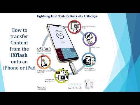 How to easily transfer images, videos, music and data files from an iXflash onto an iPhone or iPad